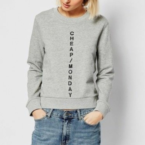 𝅺cheap MONDAY Diagonal Win Crewneck Cotton - Picture 1 of 9